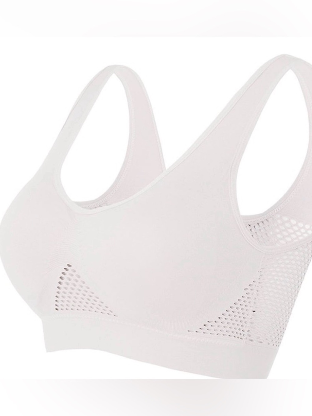 Seamless White Comfort Wireless Bra